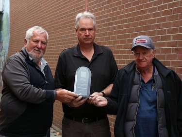 Morrisburg Leader owners Sam Laurin, Michael Laurin and Terry Laurin accepting the 2020 Business of the Year Award.Handout/Cornwall Standard-Freeholder/Postmedia Network

Handout Not For Resale