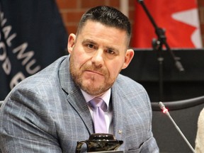 Councillor Jeff Peddle at a council meeting in Fort McMurray, Alta. on Tuesday November 28, 2017. Vincent McDermott/Fort McMurray Today/Postmedia Network