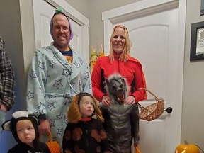 The James family from Endiang make getting into the spirit of Halloween a family affair. Les Stulberg photo