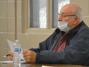 Mayor Herb Scott chairs a public meeting on the possible sale of the Athens Aeros.
Tim Ruhnke/The Recorder and Times