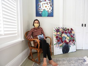 Kingston-area artist Vanessa Martin in her Inverary home on Saturday. Martin is one of the organizers of the Kingston Holiday Market. (Meghan Balogh/The Whig-Standard)