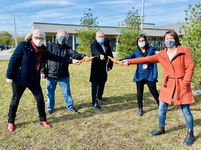 Mara Shaw, from left, John Singleton, Denis Doyle, Dr. Rupa Patel and Sarah Keyes are the authors of a private member's bill that, if passed, will integrate food literacy education into the Ontario Education Act. (Laura-Eve Mantella/Supplied Photo)