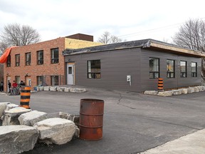 A view of the Integrated Care Hub, still with construction activity, at 661 Montreal St. in Kingston on Monday.