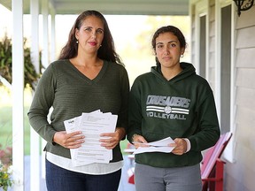 Merola Nibourg-Tahamtan and her daughter, Pareza, are still waiting for a refund from the school trip travel agency Explorica for a trip to Italy in March that was cancelled due to the COVID-19 pandemic. (Meghan Balogh/The Whig-Standard)