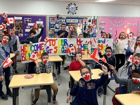 Students in Gail Ows' Grade 5-6 class at St. Martha Catholic School in Kingston welcomed Canadian Prime Minister Justin Trudeau and Kingston and the Islands MP Mark Gerretsen for a virtual visit on Monday.