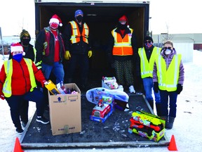 Giving back
Leduc Santa's Helpers held a drive-thru toy drive on Saturday, Nov. 21. The organization has been working to meet the needs of the community after their annual live auction was postponed due to COVID-19. (Lisa Berg)