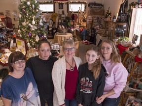 Christmas at Deep Creek is set to open on Nov. 20. The new store has been a labour of love for many including, l-r, Jacquelyn Shura, Renee Topley, Michele O'Callaghan, Lilli Pierce and Shoshana Pierce have become a cohort to bring the store to life.
Brigette Moore