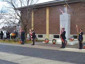 Photo by Elizabeth Arbour/For The Mid-North Monitor
In the misdt of the COVID-19 pandemic many attended the Espanola Legion’s Remembrance Day ceremonies on Wednesday, November 11. For more see page 2.