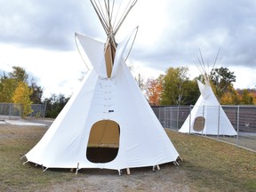 Photo by KEVIN McSHEFFREY/THE STANDARD
Our Lady of Fatima School in Elliot Lake purchased two tipis from Sumac Creek Tipi Company on Serpent River First Nation. They will be used by the students in various programs.