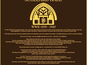A commemorative plaque is being installed at St. Joseph-Scollard Hall today to honour 31 former students who enlisted in the Second World War and did not return home.

Submitted