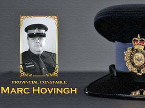 OPP Const. Marc Hovingh, a 28-year veteran serving out of the service's Little Current detachment, was killed in a shooting on Manitoulin Island on Thursday, Nov. 19, 2020. @OPPCOMMISSIONER / TWITTER