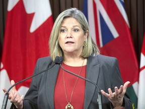 Ontario NDP Leader Andrea Horwath revealed her party's housing plan via Zoom conference. Postmedia File Photo