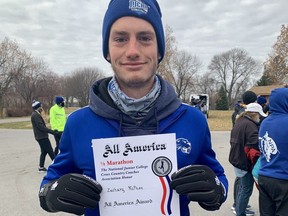 Mitchell's Zach McPhee, running for Pratt Community College, finished 12th at the National Junior College Athletic Association's Division 1 cross-country nationals this month, then followed that up a few days later with a ninth-place finish in the NJCAA national half marathon. (Submitted photo)