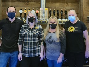 From left are Black Gold Brewery co-owners Brent Gauthier, Tara Meharg, Robyn Brocklehurst and Carolyn Laton. (Handout)