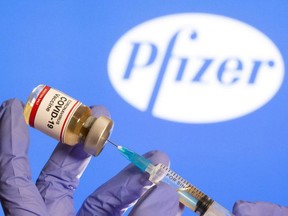 The province has ordered 465,000 doses of the Pfizer vaccine and 221,000 doses of the Moderna vaccines, with the first shipment arriving early next year. DADO RUVIC/REUTERS