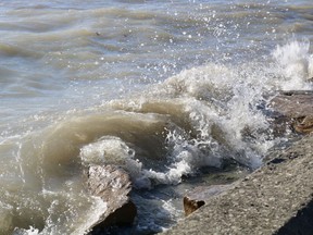 The Long Point Region Conservation Authority has issued a flood watch for all of the Lake Erie shoreline within its jurisdiction. The watch is in effect until 9 a.m. on Tuesday. Waves in Port Dover were picking up on Monday afternoon. (ASHLEY TAYLOR)