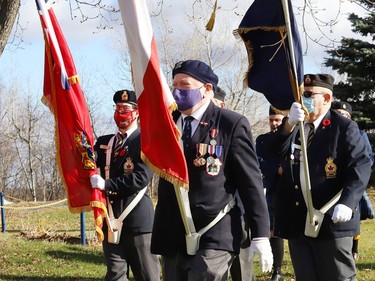 A Remembrance Day service was held at Branch 76 of the Royal Canadian Legion in Sudbury, Ont. on Wednesday November 11, 2020. John Lappa/Sudbury Star/Postmedia Network