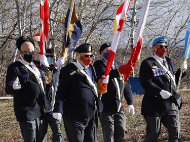 A Remembrance Day service was held at Branch 76 of the Royal Canadian Legion in Sudbury, Ont. on Wednesday November 11, 2020. John Lappa/Sudbury Star/Postmedia Network