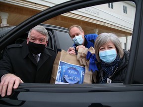 Gerry Lougheed Jr., left, of the Lougheed Foundation, Dave Munch, CEO of Finlandia Village, and Patricia Clizia, executive director of Finlandia Village, want to let the community know there's still time to enjoy a taste of Finland in Sudbury, Ont. The Finlandia SISU Foundation is presenting A Taste of Finland at Home on December 3, 2020. Each meal is $75 and includes a charitable donation. The feast will be prepared and served by guest Chef Mika Koskela with Dan Kao and Finlandia Catering. The menu includes suolakala, punajuurisalaati, lihapullat, lanttulaatikko, vispipuuro and pikku pulla baked by the ladies of Finlandia Village. Confirm and pre-pay by November 25, 2020 to guarantee your meals for curbside pick up by calling 705-524-3137, Ext. 249, or email to sisufoundation@finlandiavillage.ca. The fundraiser is sponsored by the Lougheed Foundation and will support COVID-19 needs at Finlandia Village.