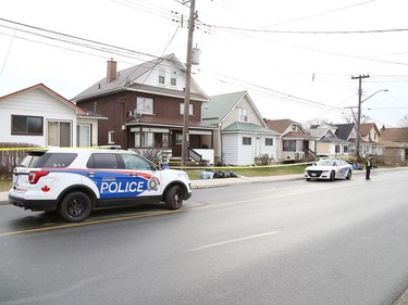 Greater Sudbury Police were investigating an incident on Frood Road in Sudbury, Ont. on Thursday November 19, 2020. Police said they found shell casings on the ground near a home on Frood Road in the Donovan area, after responding to reports of possible gunfire late Wednesday night. John Lappa/Sudbury Star/Postmedia Network