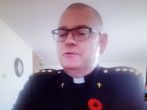 Cpt. Michael McGee, a Canadian Armed Forces Military Chaplain based out of CFB Borden, made a virtual presentation to Sarnia-Lambton Golden K Kiwanis members on Nov. 10. Carl Hnatyshyn/Sarnia This Week