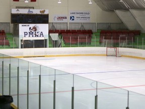 Minor hockey leagues in Timmins have been adjusting to new rules both on and off the ice, in an effort to avoid the spread of COVID-19. The Carlo Cattarello Arena in South Porcupine, seen here, is one of three arenas in Timmins currently being used by four minor hockey associations in Timmins.

ANDREW AUTIO/Local Journalism Initiative