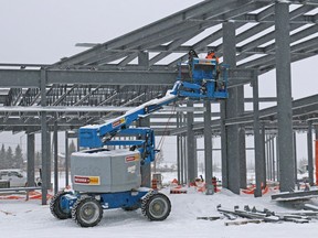 The construction of the emergency services complex at Northern College was one of the reasons why the value of building construction in Timmins took off in 2017. Since then, building construction in Timmins has been on a steady decline with a dramatic drop this year. This photo was taken in January 2018.

The Daily Press file photo