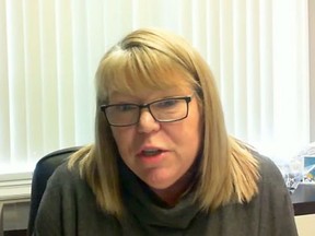 Downtown Timmins BIA executive director Cindy Campbell speaks about increased police presence in the downtown during Wednesday's online roundtable discussion hosted by the Timmins Chamber of Commerce called "Keeping Our Business Community Safe".

Screenshot