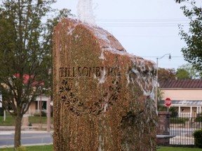 Tillsonburg's Oxford-Broadway parkette fountain. (Chris Abbott/Norfolk & Tillsonburg News)