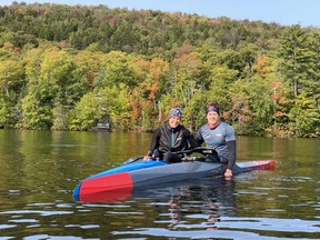 Kayakers Madeline Schmidt and Simon McTavish