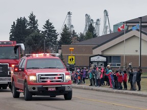 On Friday, Wetaskiwin's emergency services decided to brighten the day of teachers and students while showing their appreciation for the hard work school staff have been doing while under incredible pressures and stresses with a parade past Wetaskiwin's schools.