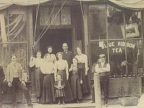 The staff of the Mayhew Store, Thamesville, possibly in the 1890s. John Rhodes photo