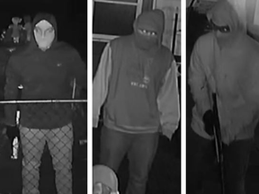 Chatham-Kent police are seeking three suspects in connection with a Nov. 25 home invasion in Ridgetown. (Handout)