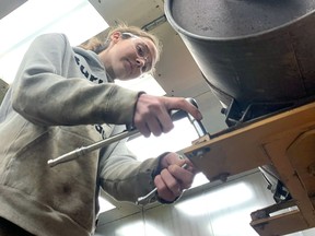West Ferris Intermediate and Secondary School student Ruby Gallant is doing her co-op student placement at Odyssey Fluid Power on Progress Road in North Bay. 
Jennifer Hamilton-McCharles, The Nugget