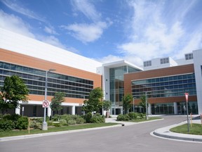 The front entrance of the Grande Prairie Regional Hospital on the northeast side of Grande Prairie, Alta. on Friday, June 26, 2020.