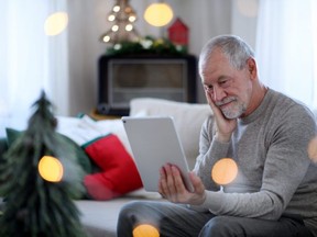 One thing you can do this holiday season to spread cheer is to help an older relative navigate new technology. Once connected, they can join you for a digital holiday meal or you can bake or do crafts together over video chat. Photo Supplied