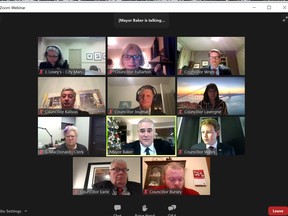 Brockville council holds its regular meeting virtually on Tuesday evening. (SCREENSHOT)