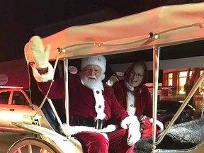 Santa and Holly Claus were on hand to wave at parade goers during the stationary event held on December 5.  
Supplied by Bruce Higgs