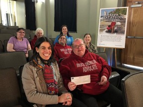 Members of Bruce Shoreline Self Advocates group donated to the “Have a Seat Campaign” in January 2019