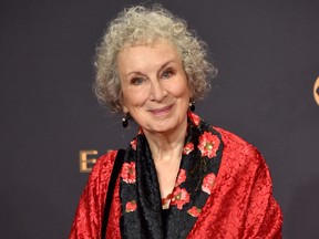 Author Margaret Atwood, winner of the award for Outstanding Drama Series for 'The Handmaid's Tale', poses in the press room during the 69th Annual Primetime Emmy Awards at Microsoft Theater on Sept. 17, 2017 in Los Angeles, California.