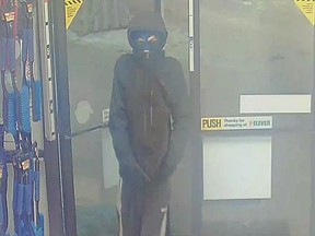 On Friday, Nov. 27 at 12:15 a.m., a male suspect held up clerk at the 7-Eleven on Sioux Road by gunpoint. This week, Strathcona County RCMP announced a 17-year-old Sherwood Park male has been arrested in connection to the armed robbery. Photo Supplied