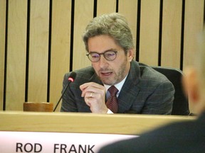 As the latest Emergency Advisory Committee update to council on Wednesday, Dec. 9, Mayor Rod Frank said now is not the time to politicize the pandemic. He asked county residents to practice good judgement over the next four weeks and to follow the new provincial COVID-19 restrictions. Lindsay Morey/News Staff