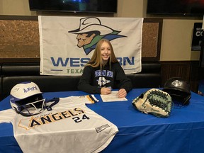 Sherwood Park's Emily Greenfield has signed a letter of intent to play softball for Western Texas College. Photo Supplied