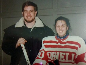 Melissa Junkala (now Holterman) during her days at Cornell, with her brother Kristian.