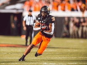 Sherwood speedster Chuba Hubbard has played his last game of NCAA football and will enter the 2021 NFL Draft. Photo Supplied