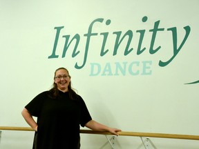 Infinity Dance owner Jeanine Henderson-Kitching poses for a photo in the Stratford dance studio after being presented with the city’s 2020 accessibility award at Monday’s council meeting. Galen Simmons/The Beacon Herald/Postmedia Network