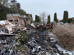 No one was injured, but damages are pegged at $1 million after a blaze destroyed a Pain Court Line home on Wednesday afternoon. (Submitted)