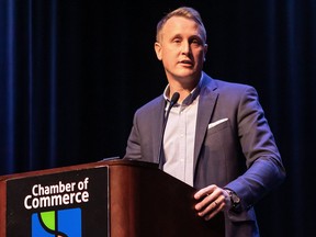Chris Warkentin, MP for Grande Prairie-Mackenzie, said he is impressed by his constituents during a year-end interview. Warkentin pictured at the  2019 All-Candidates Forum on Oct. 10, at the Douglas J. Cardinal Performing Arts Centre at Grande Prairie Regional College in Grande Prairie, Alta.   John Watson/Daily Herald-Tribune