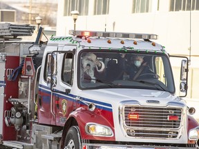 While he didn’t take part in a Santa Claus parade or visit the Riverdrive Mall this year, Santa Claus did make a quick tour through Peace River with his friends at the Peace River Fire Department in one of their trucks Saturday, Dec. 19, 2020.