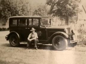 Luigi Guidolin (Uncle Louie) on the running board of his 1928 Dodge. This photo was taken in 1943, in front of the house my grandfather, Primo Martinello, built on the south side of Gillard Street. A house that stands – mostly unchanged, except for the siding – to this day. Photo provided by Jean and Joe Boccia.